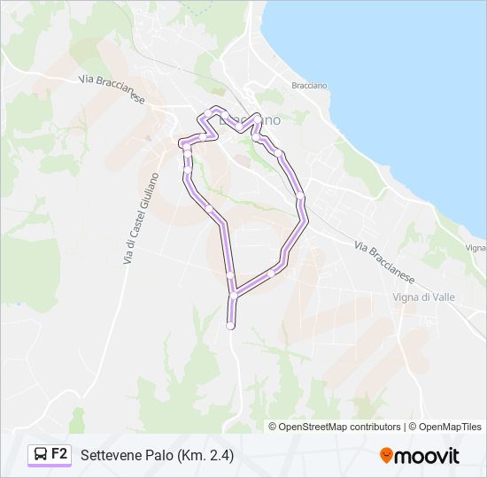 F2 bus Line Map