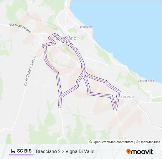 SC BIS Bus Line Map