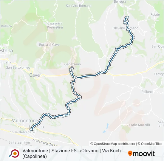 COTRAL Bus Line Map