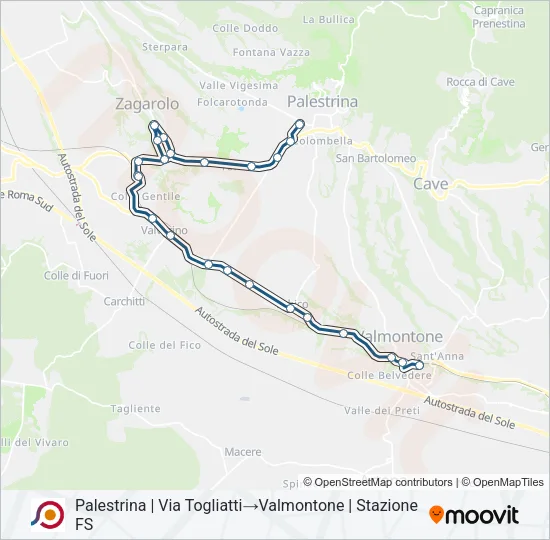COTRAL Bus Line Map