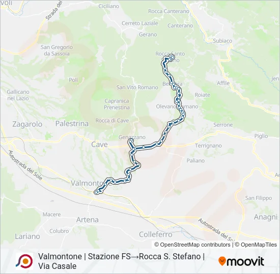 COTRAL Bus Line Map
