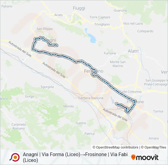 COTRAL Bus Line Map