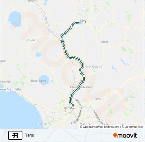 R train Line Map