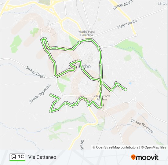 Percorso linea bus 1C