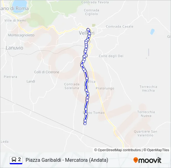 2 Bus Line Map