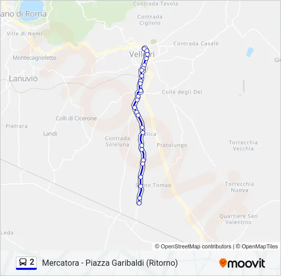 2 Bus Line Map