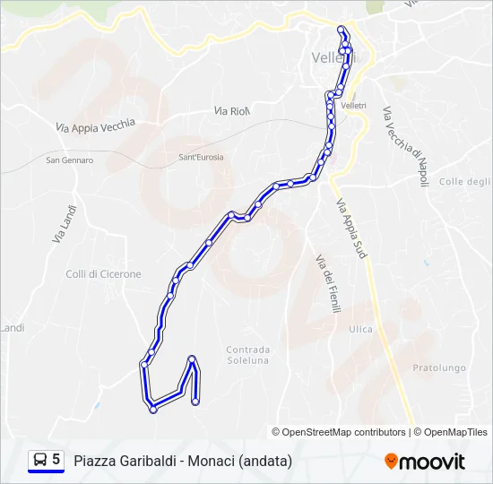 5 Bus Line Map