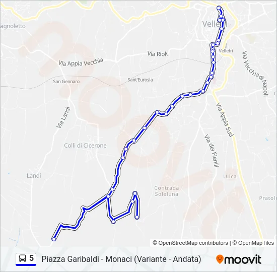 5 Bus Line Map