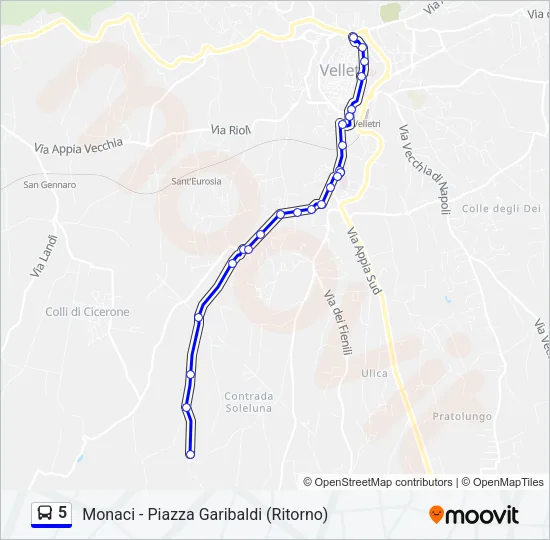 5 Bus Line Map