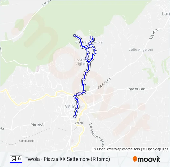 6 Bus Line Map