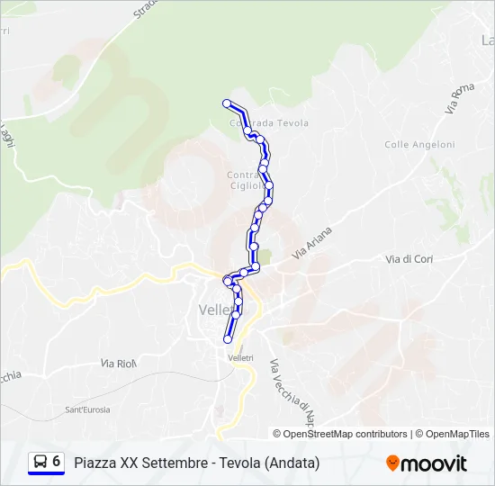 6 Bus Line Map