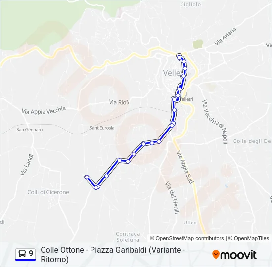9 Bus Line Map