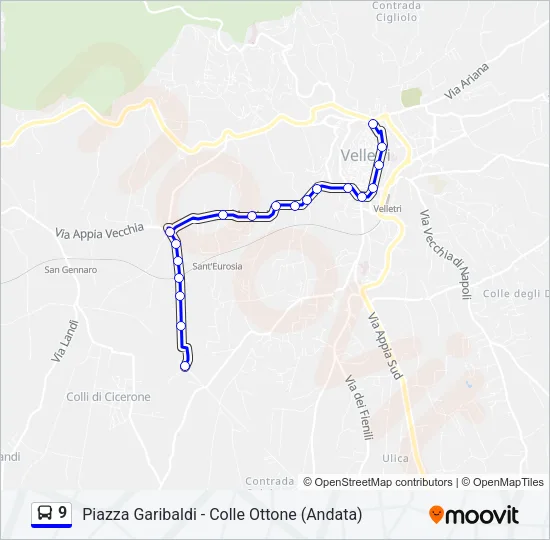 9 Bus Line Map