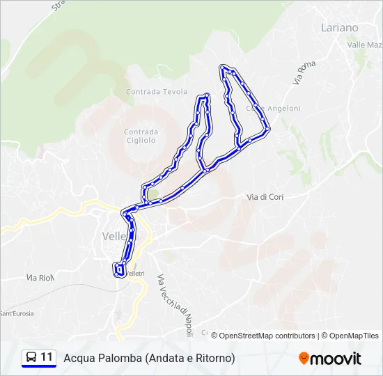11 Bus Line Map