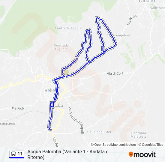 11 Bus Line Map