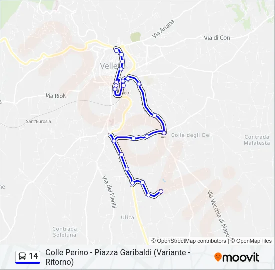14 Bus Line Map