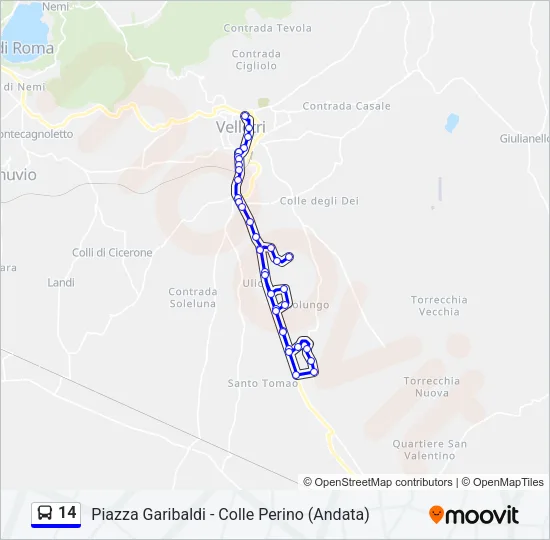 14 Bus Line Map