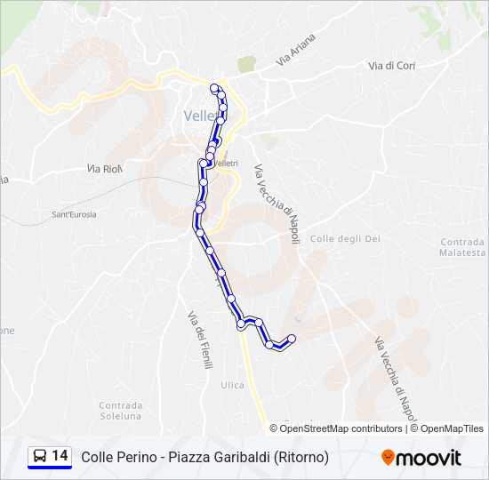 Percorso linea  14