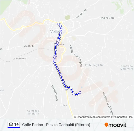 14 Bus Line Map