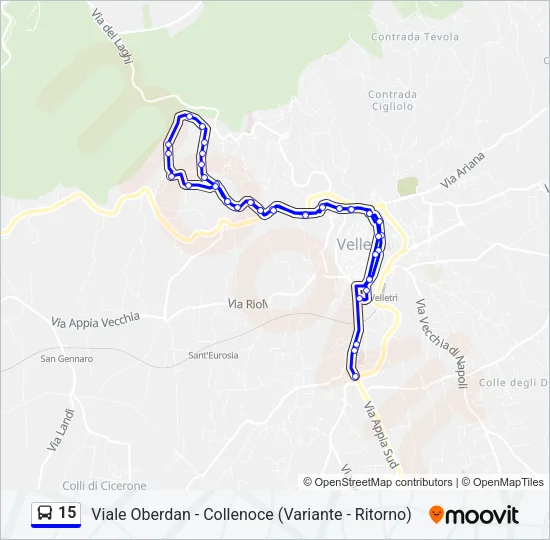 15 Bus Line Map
