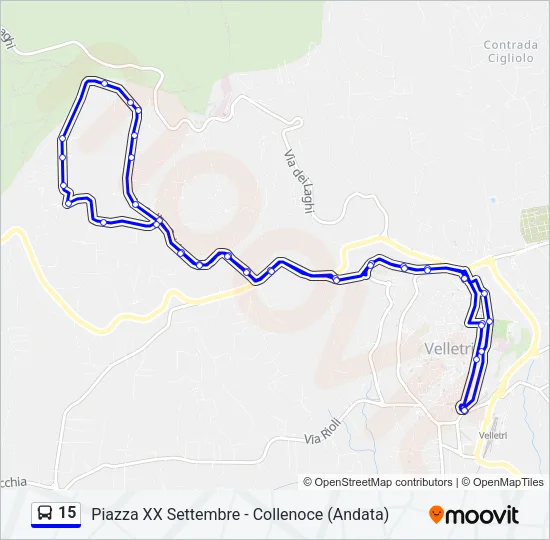 15 Bus Line Map