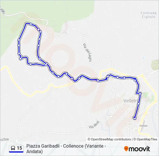 15 Bus Line Map