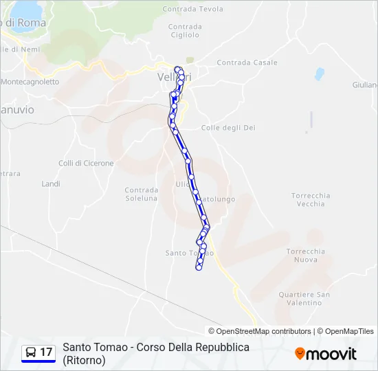 17 Bus Line Map