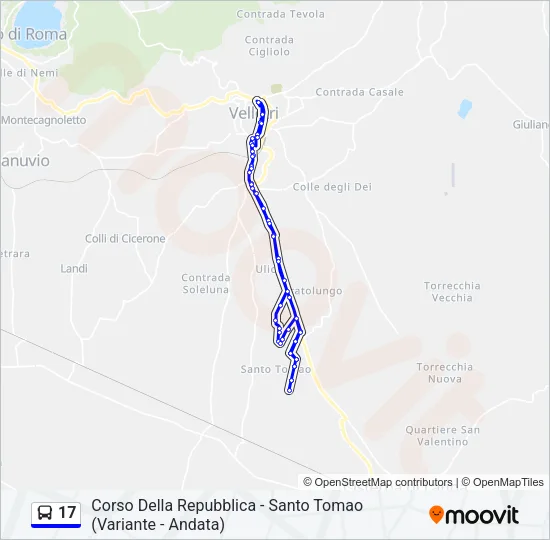 17 Bus Line Map