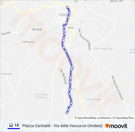 18 Bus Line Map