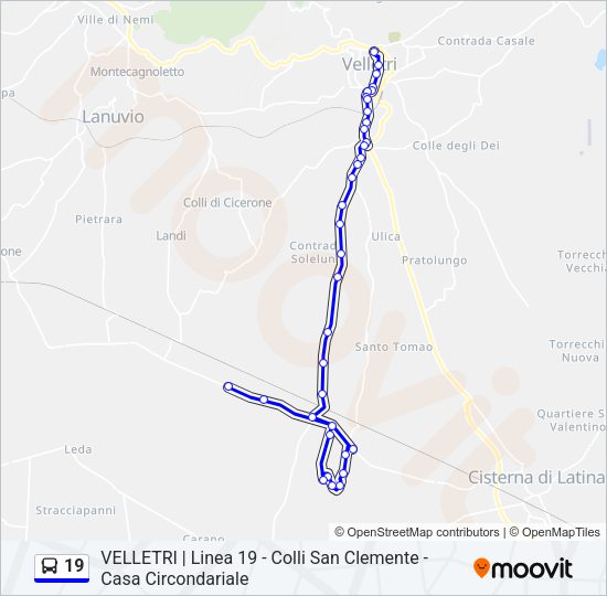 Percorso linea  19