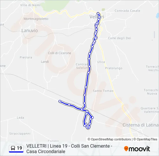 19 Bus Line Map