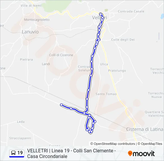 19 Bus Line Map