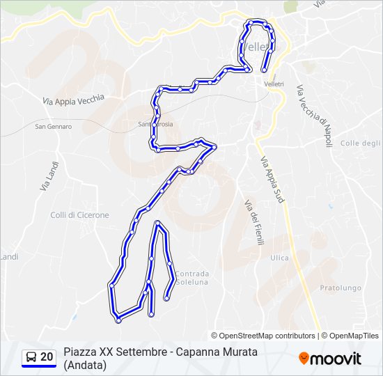 Percorso linea  20