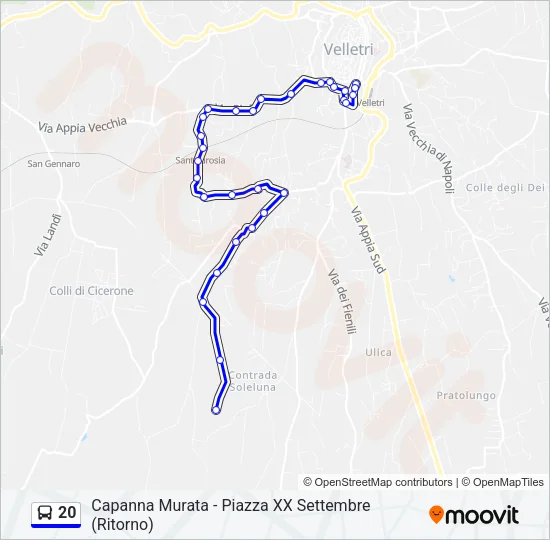 20 Bus Line Map