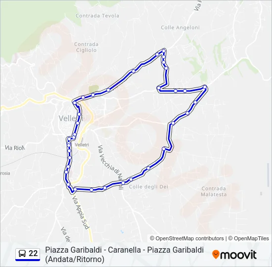 22 Bus Line Map
