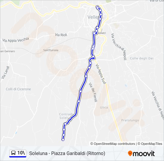 Percorso linea  10\