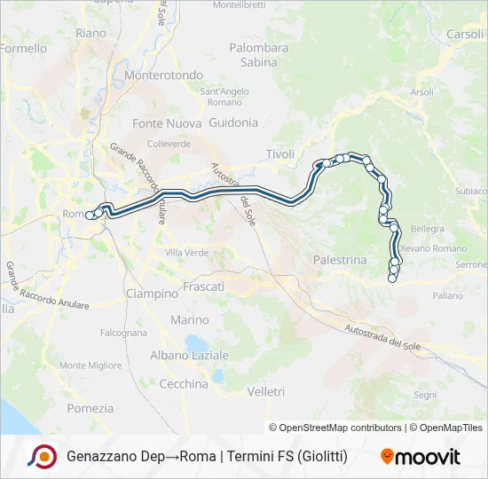 COTRAL Bus Line Map