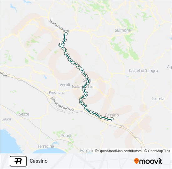 R train Line Map