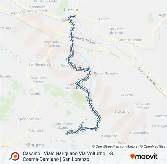 COTRAL Bus Line Map