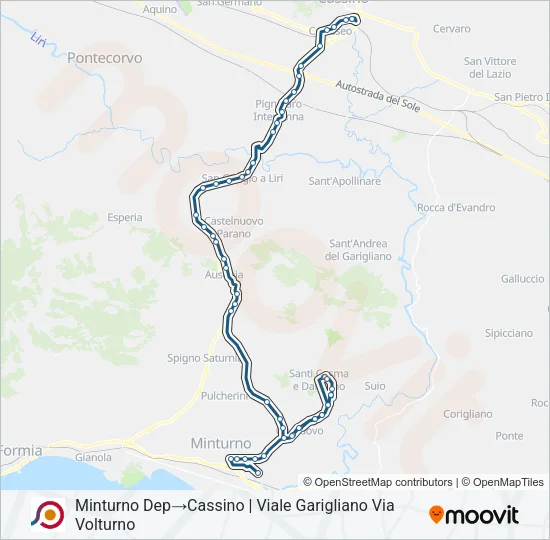 COTRAL Bus Line Map