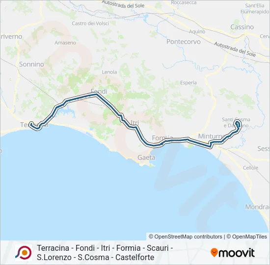 COTRAL Bus Line Map