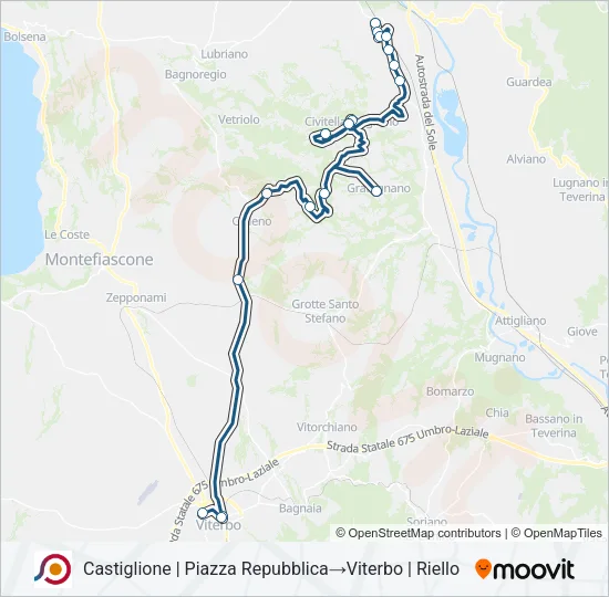 COTRAL Bus Line Map