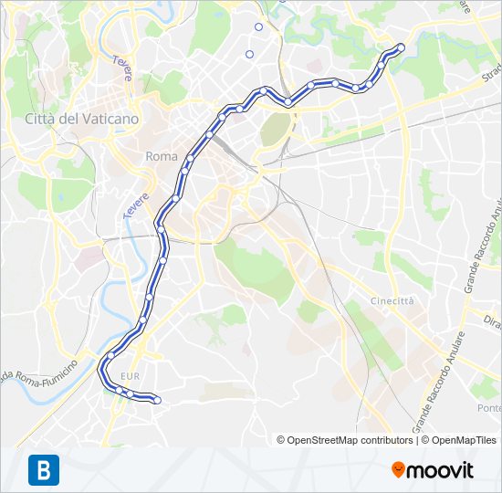 B metro Line Map