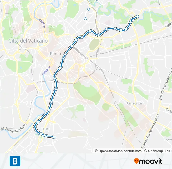 B Metro Line Map