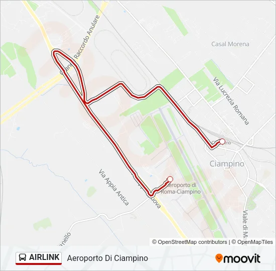 AIRLINK Bus Line Map