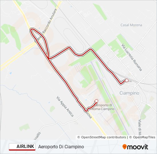 AIRLINK bus Line Map