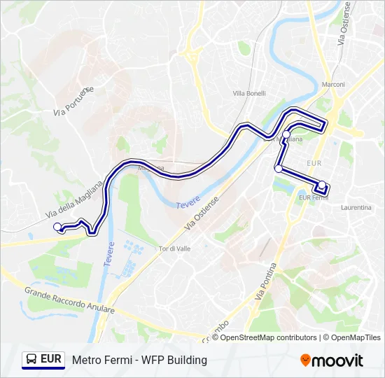 EUR Bus Line Map