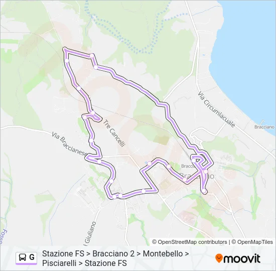 G Bus Line Map