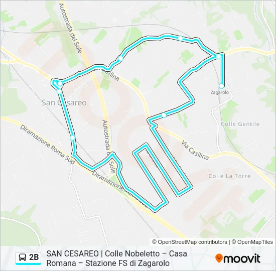 2B Bus Line Map