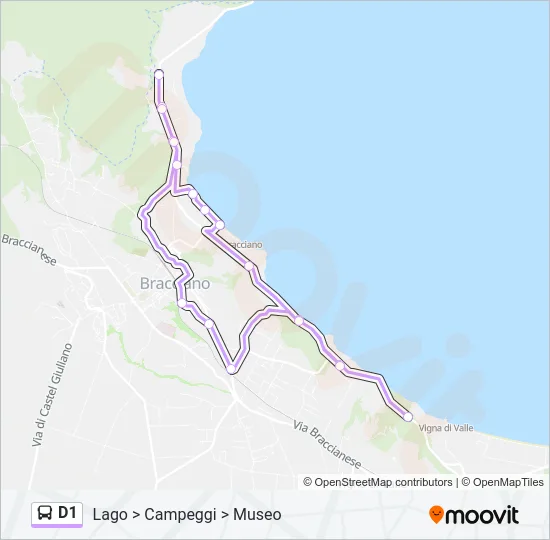 D1 Bus Line Map